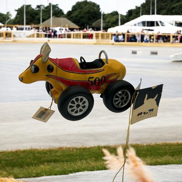 COW PARADE The UDDER 500 Race Car Flames Westland Gift 2006 Tag & Box #7728 👀👇 - Picture 1 of 16